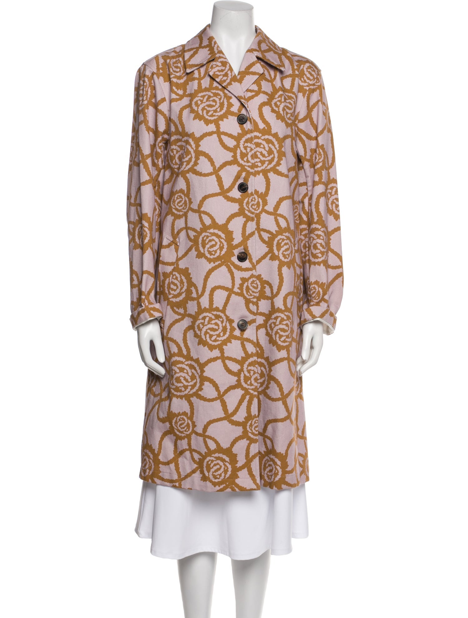 Dries Van Noten Printed Trench Coat