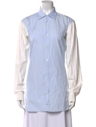 Dries Van Noten Long Sleeve Button-Up Top