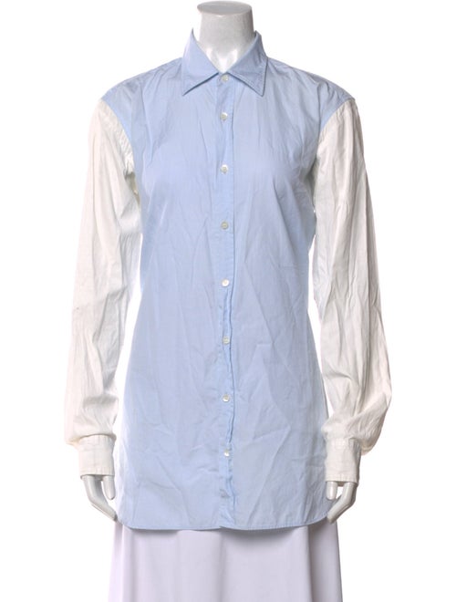 Dries Van Noten Long Sleeve Button-Up Top