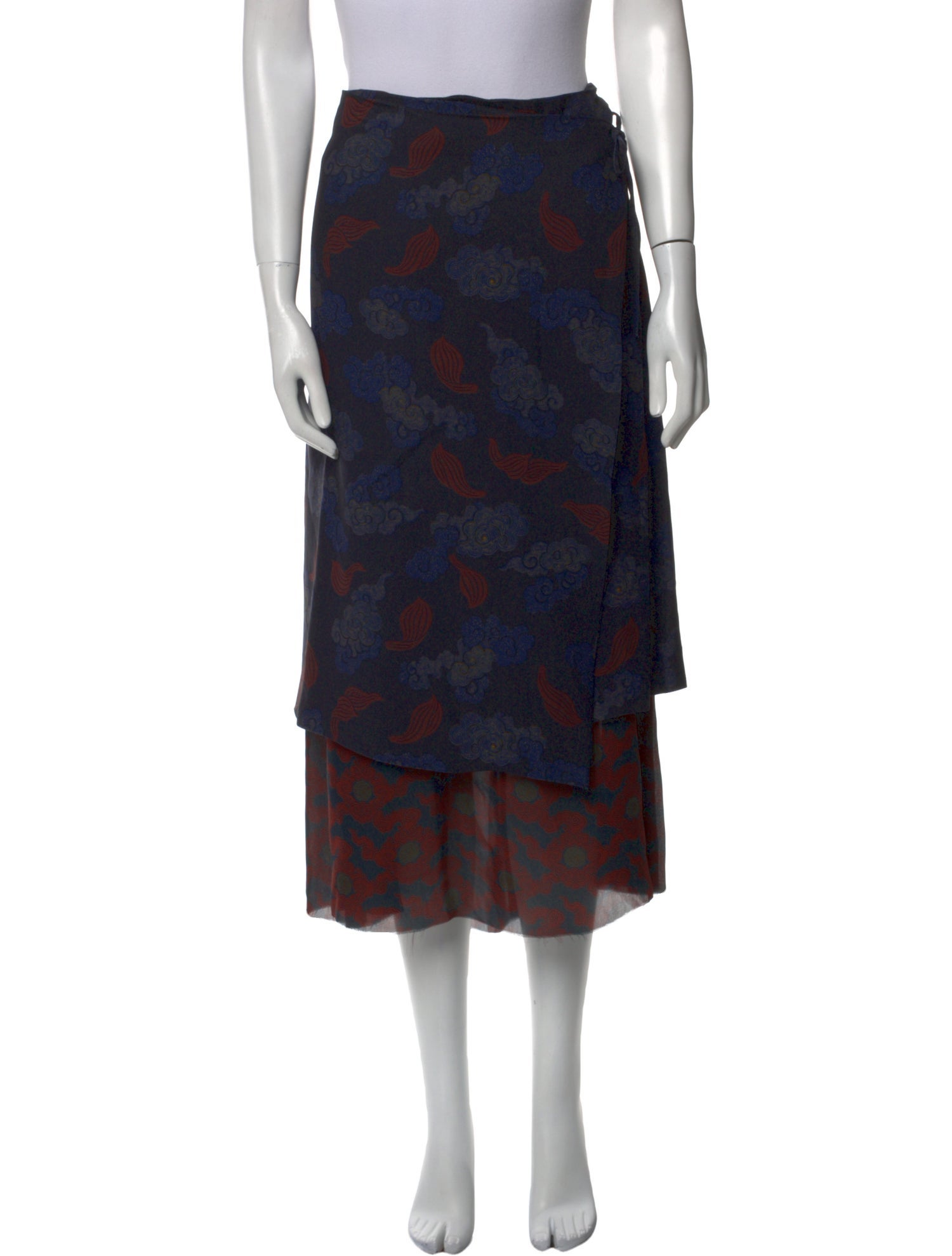 Dries Van Noten Printed Knee-Length Skirt