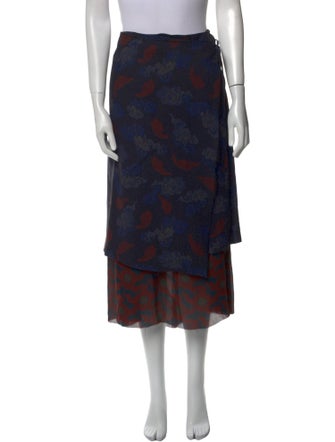 Dries Van Noten Printed Knee-Length Skirt