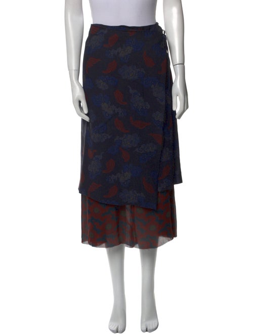 Dries Van Noten Printed Knee-Length Skirt