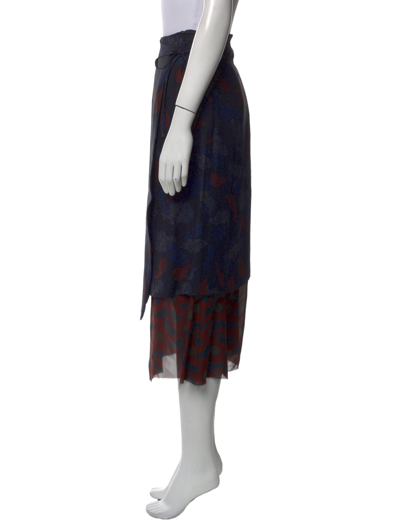 Dries Van Noten Printed Knee-Length Skirt