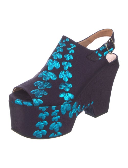 Dries Van Noten Printed Slingback Pumps