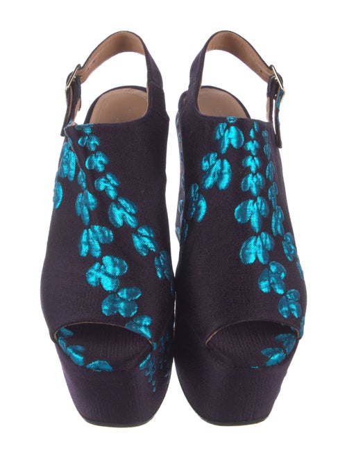 Dries Van Noten Printed Slingback Pumps