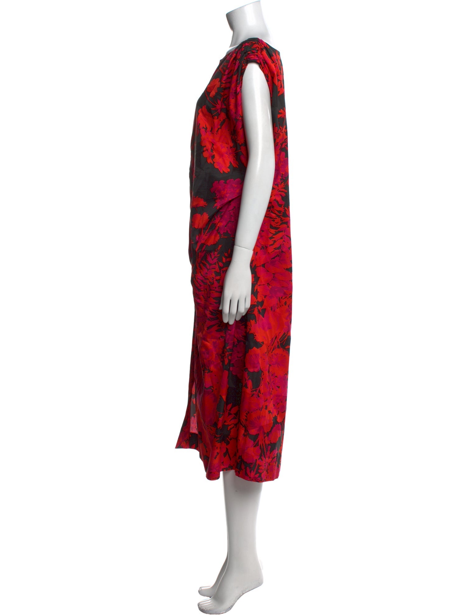 Dries Van Noten Floral Print Midi Length Dress