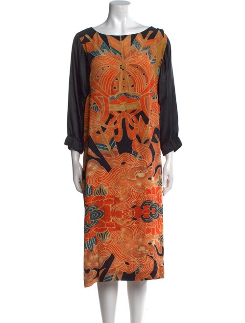 Dries Van Noten Silk Midi Length Dress