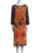 Dries Van Noten Silk Midi Length Dress