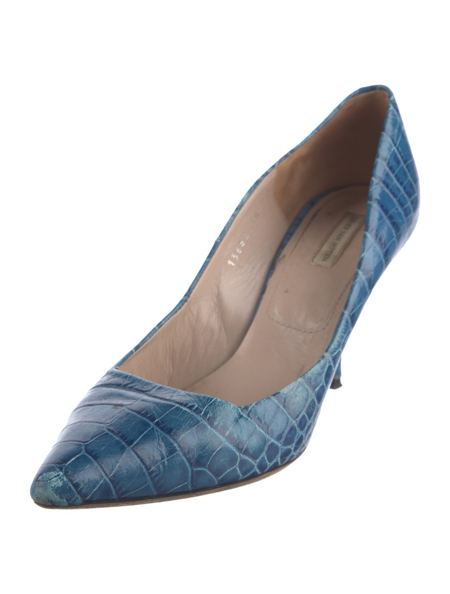 Dries Van Noten Alligator Animal Print Pumps