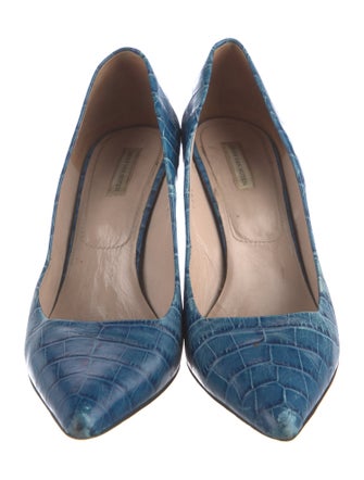 Dries Van Noten Alligator Animal Print Pumps