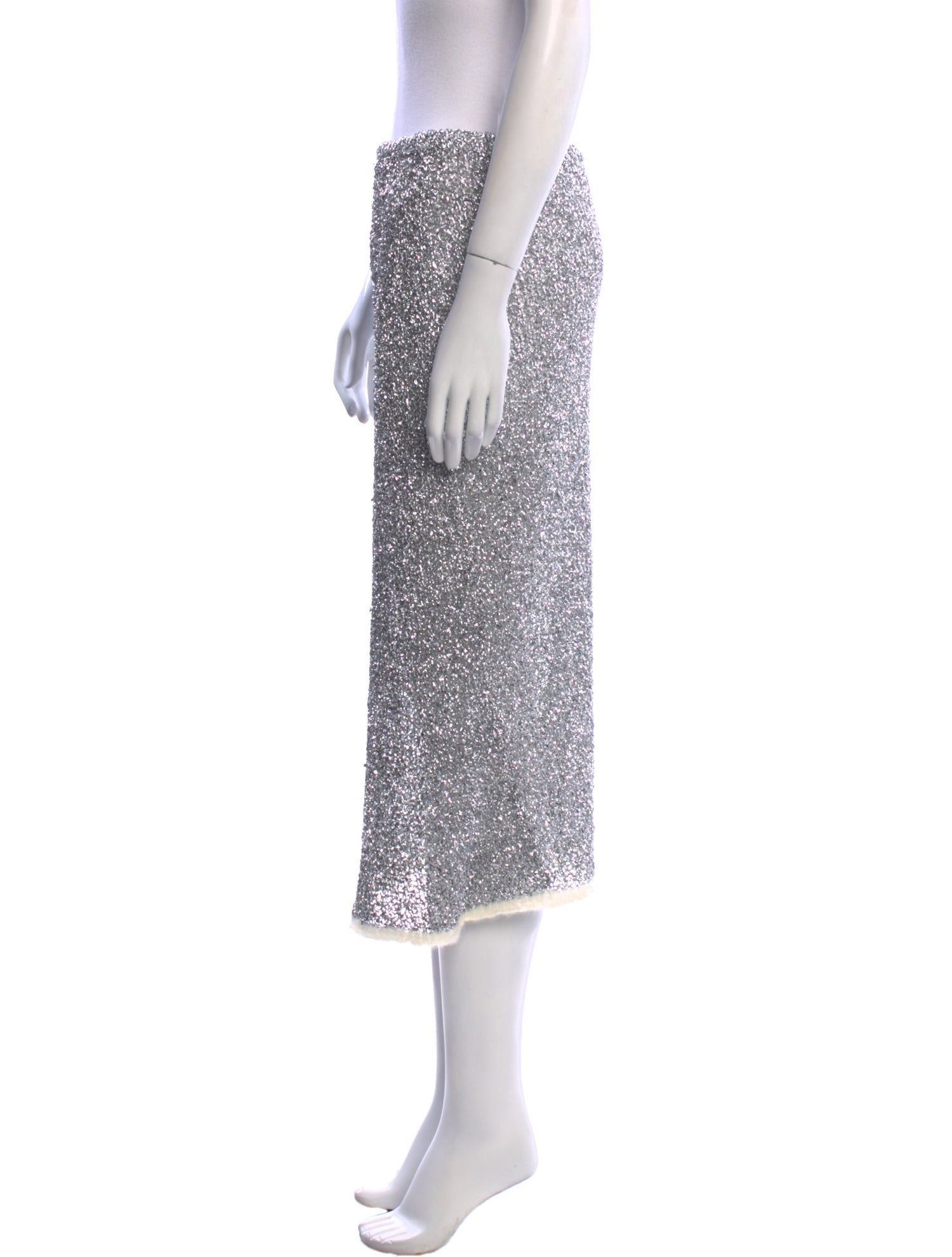 Dries Van Noten Merino Wool Knee-Length Skirt