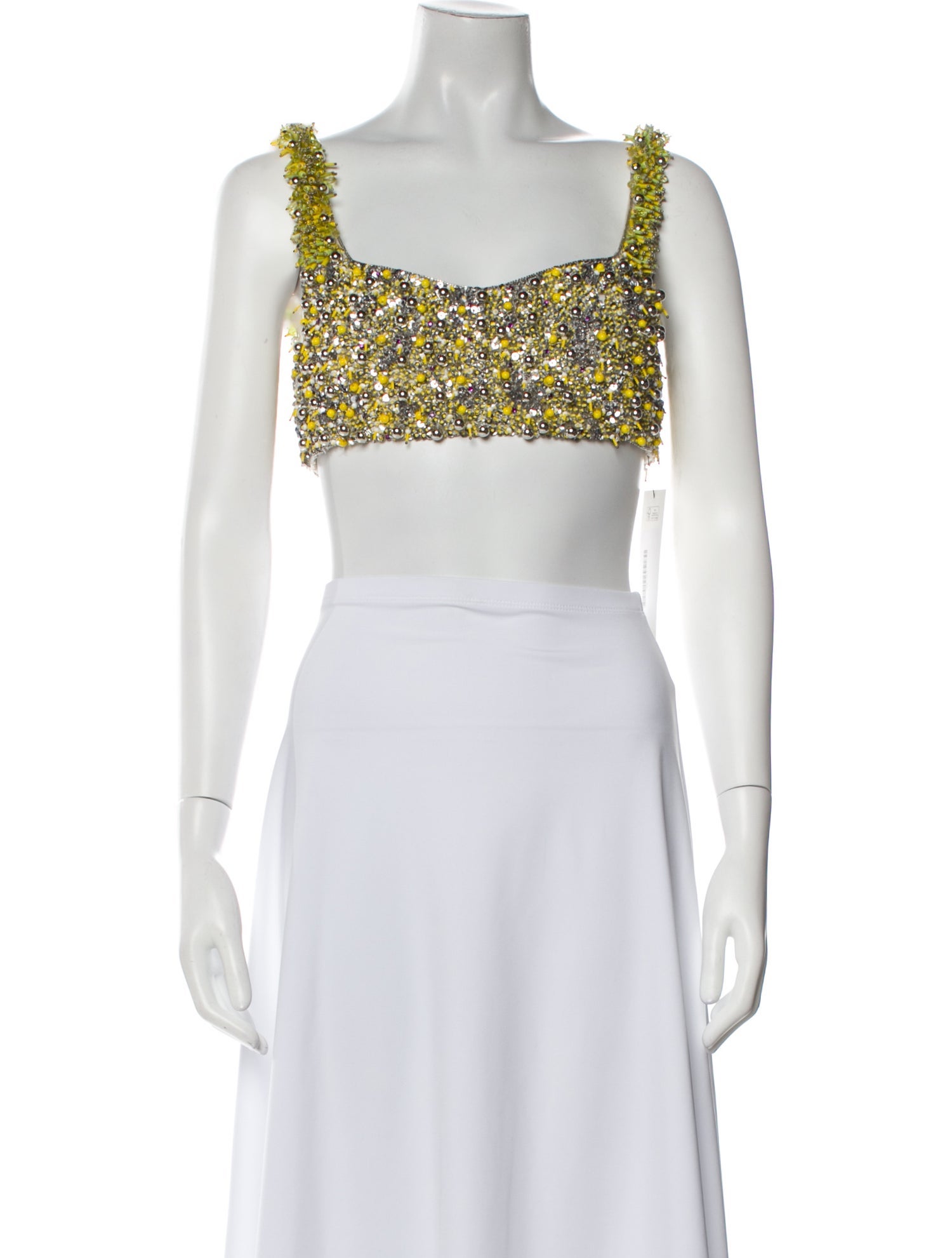 Dries Van Noten Silk Floral Print Crop Top