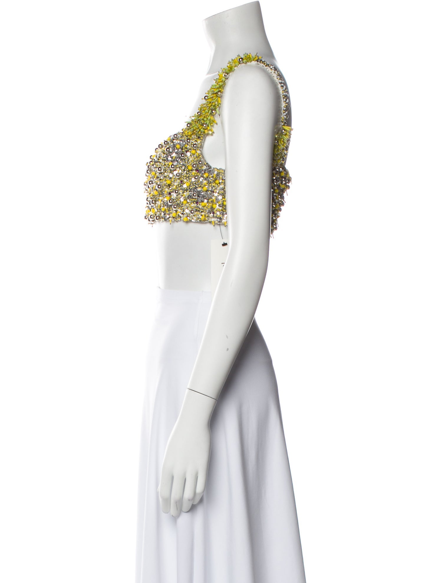 Dries Van Noten Silk Floral Print Crop Top