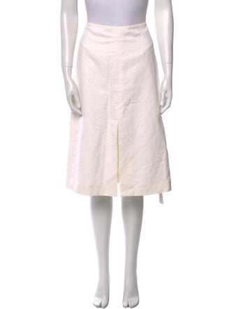 Dries Van Noten Linen Knee-Length Skirt