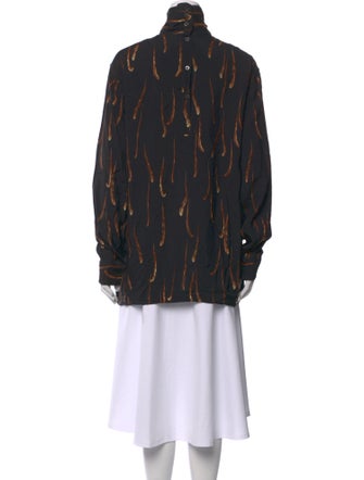 Dries Van Noten Printed Mock Neck Tunic