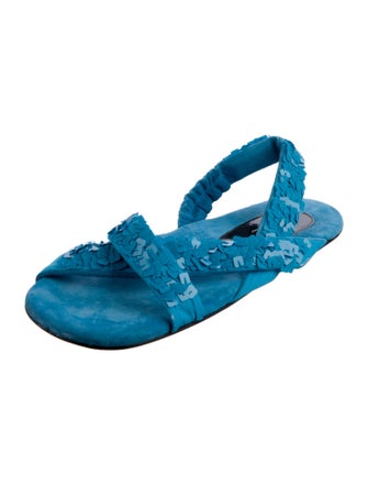 Dries Van Noten Suede Slingback Sandals