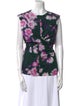 Dries Van Noten Floral Print Scoop Neck Top