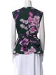 Dries Van Noten Floral Print Scoop Neck Top