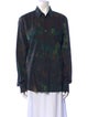 Dries Van Noten Printed Long Sleeve Button-Up Top