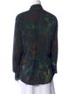 Dries Van Noten Printed Long Sleeve Button-Up Top