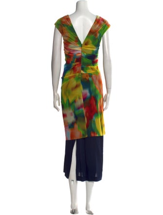 Dries Van Noten Printed Long Dress