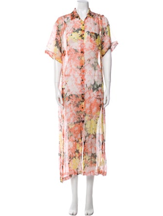 Dries Van Noten Floral Print Long Dress