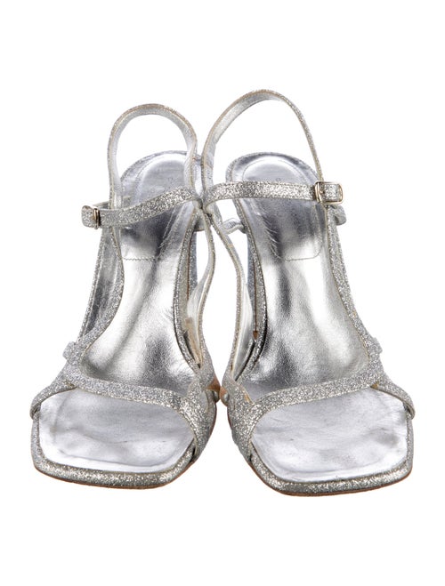 Dries Van Noten Glitter T-Strap Sandals