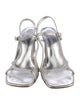 Dries Van Noten Glitter T-Strap Sandals