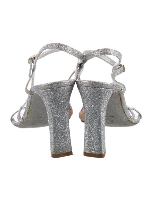 Dries Van Noten Glitter T-Strap Sandals