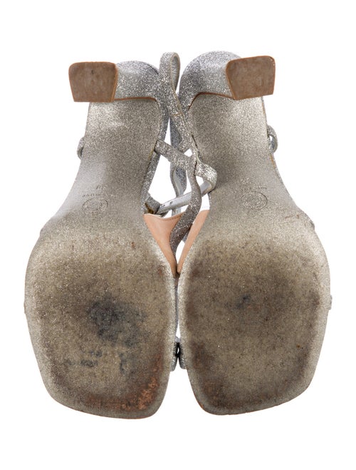 Dries Van Noten Glitter T-Strap Sandals