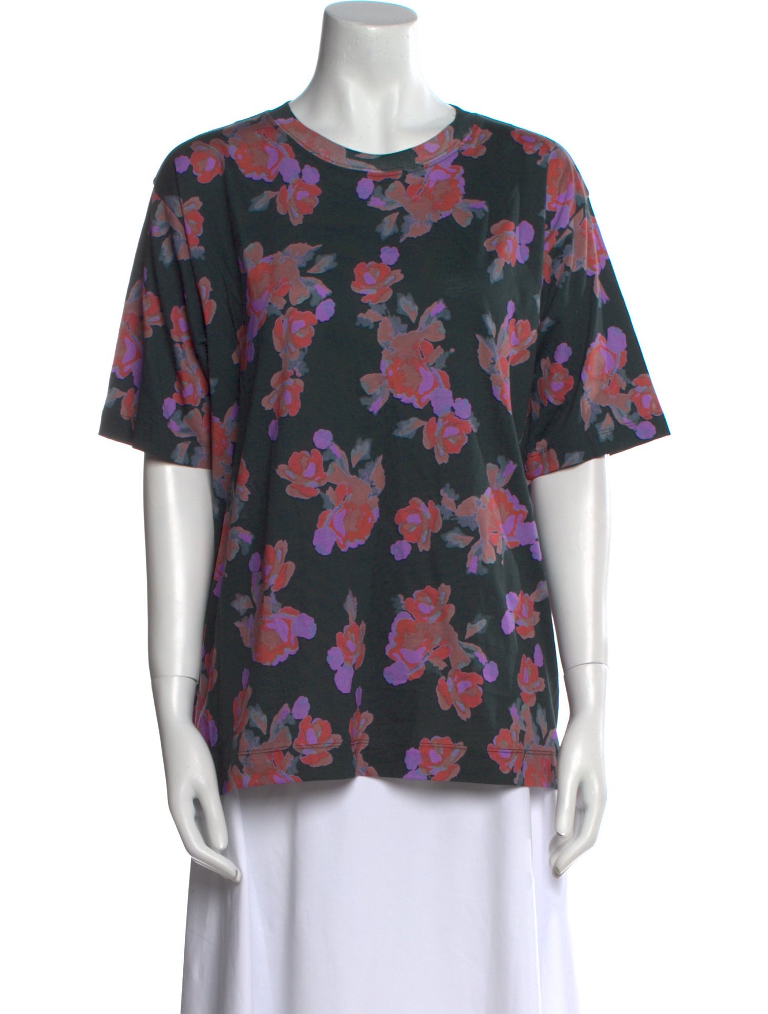 Dries Van Noten Floral Print Crew Neck T-Shirt