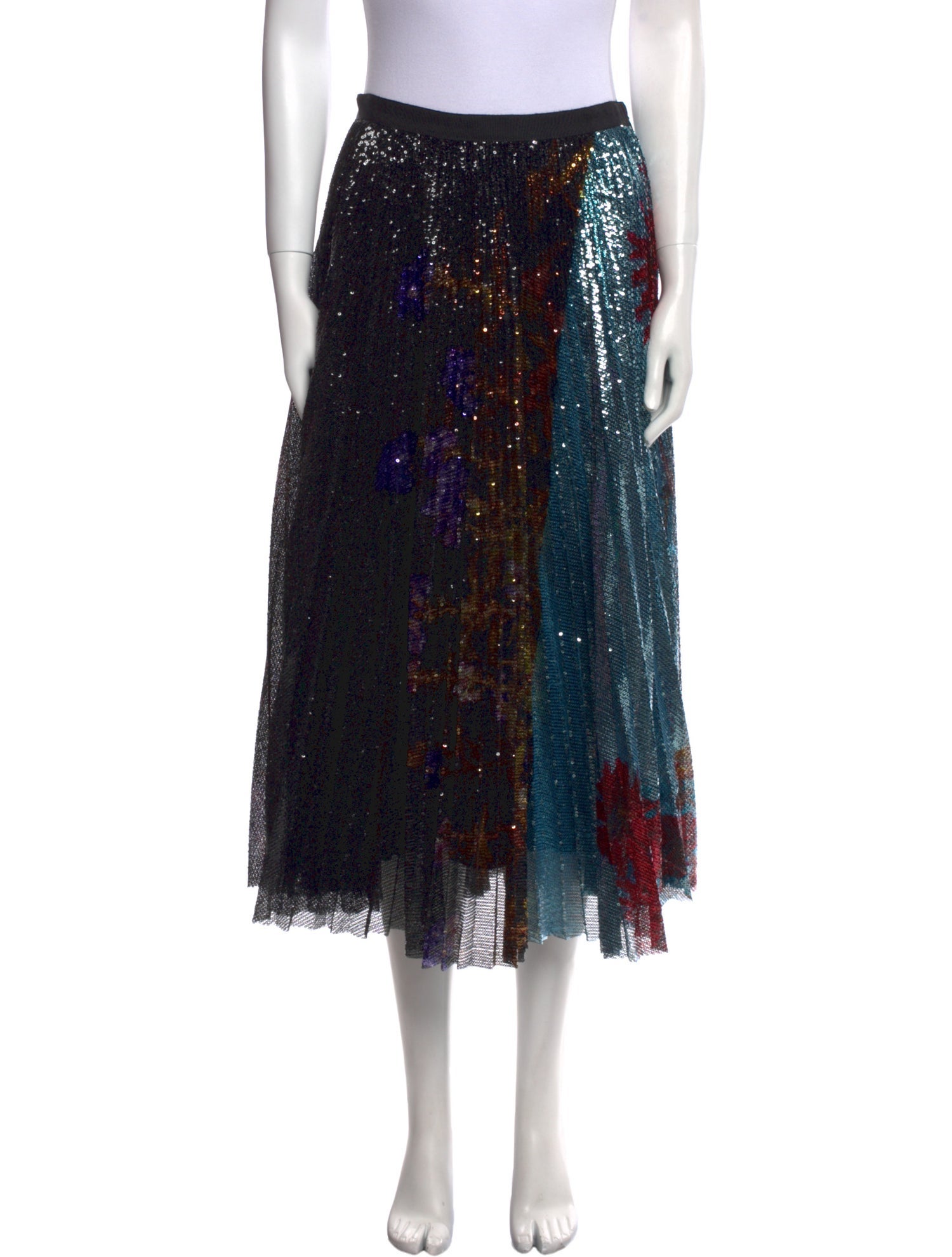 Dries Van Noten Sequin Embellishments Midi Length Skirt
