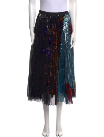 Dries Van Noten Sequin Embellishments Midi Length Skirt