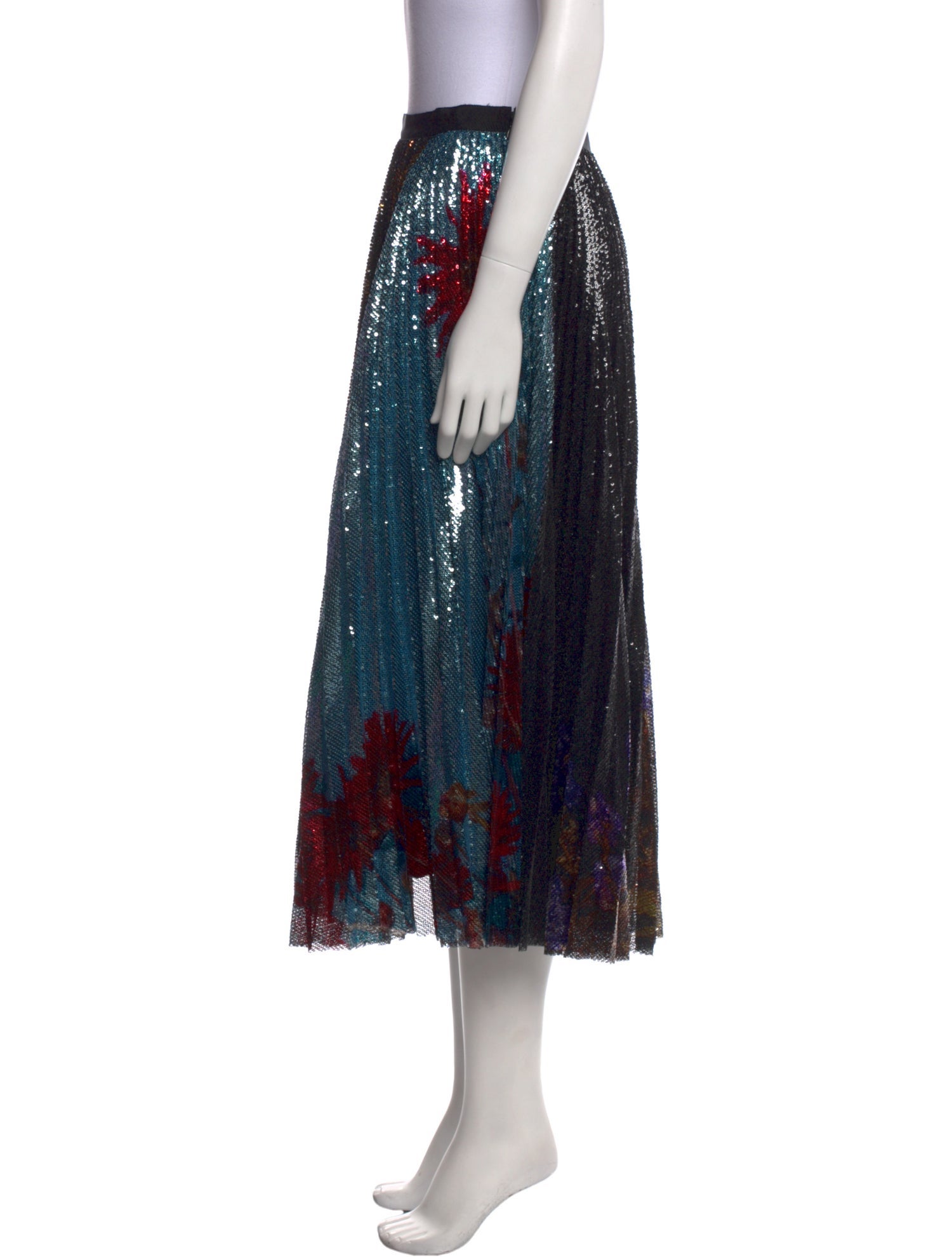 Dries Van Noten Sequin Embellishments Midi Length Skirt