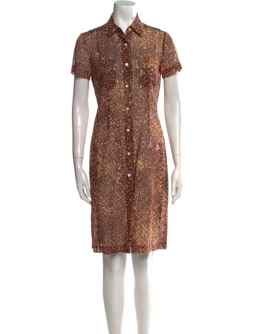 Dries Van Noten Animal Print Knee-Length Dress