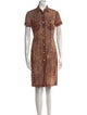 Dries Van Noten Animal Print Knee-Length Dress