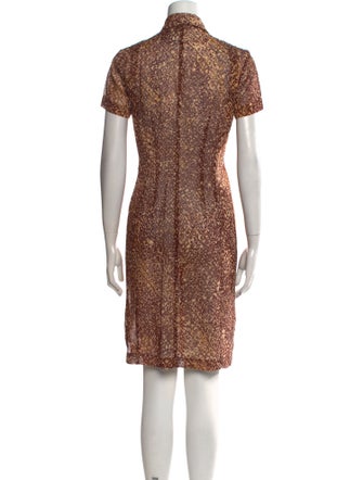 Dries Van Noten Animal Print Knee-Length Dress