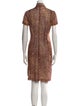 Dries Van Noten Animal Print Knee-Length Dress