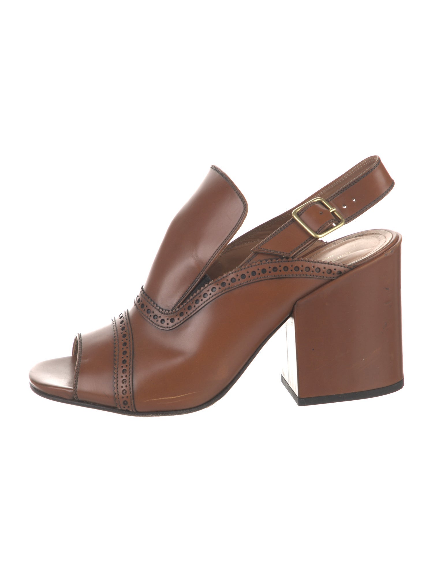 Dries Van Noten Leather Slingback Sandals