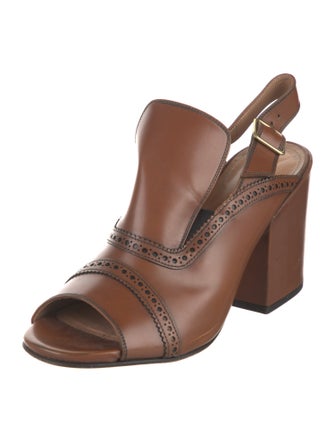 Dries Van Noten Leather Slingback Sandals