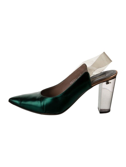Dries Van Noten Leather Slingback Pumps