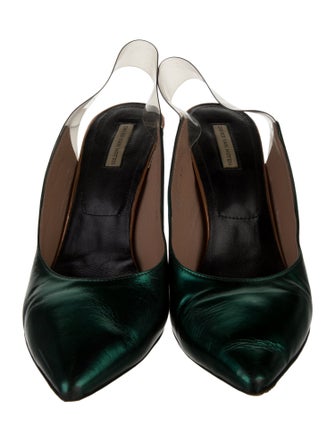 Dries Van Noten Leather Slingback Pumps