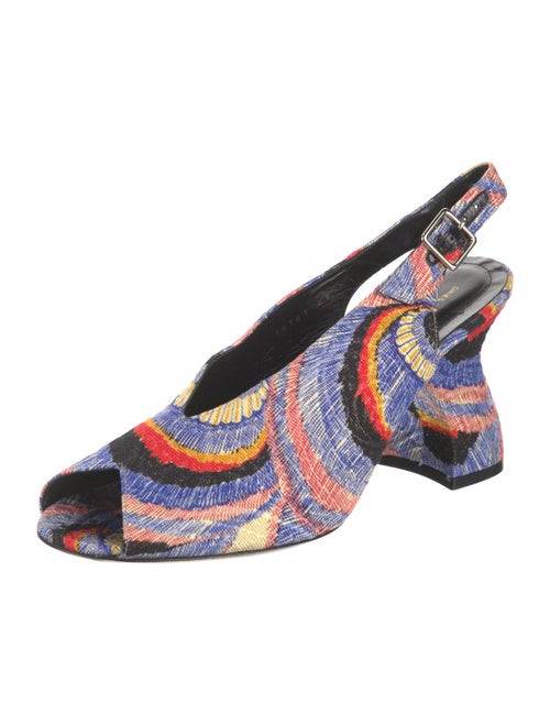 Dries Van Noten Striped Slingback Sandals
