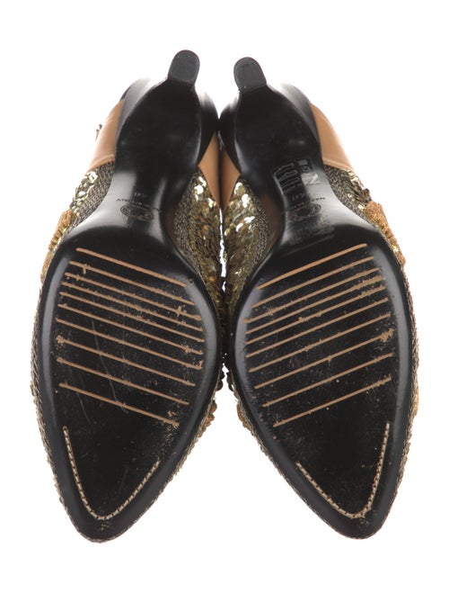 Dries Van Noten Sequins Printed Slingback Pumps