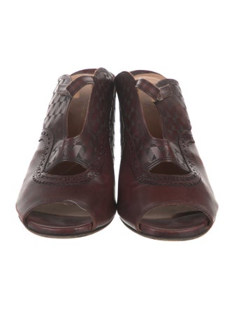 Dries Van Noten Leather Printed Slides