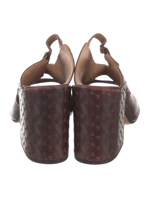 Dries Van Noten Leather Printed Slides