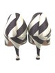 Dries Van Noten Satin Printed D'Orsay Pumps