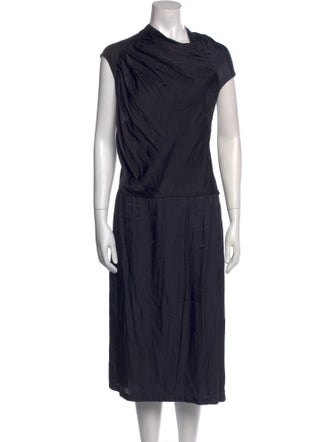 Dries Van Noten Cowl Neck Long Dress