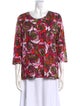 Dries Van Noten Printed Scoop Neck Blouse