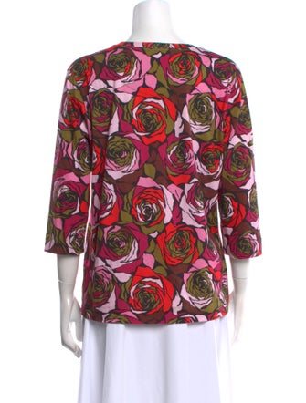 Dries Van Noten Printed Scoop Neck Blouse